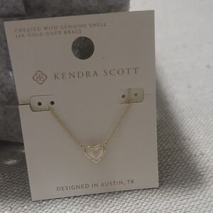 Kendra Scott Gold Heart Necklace with Shell